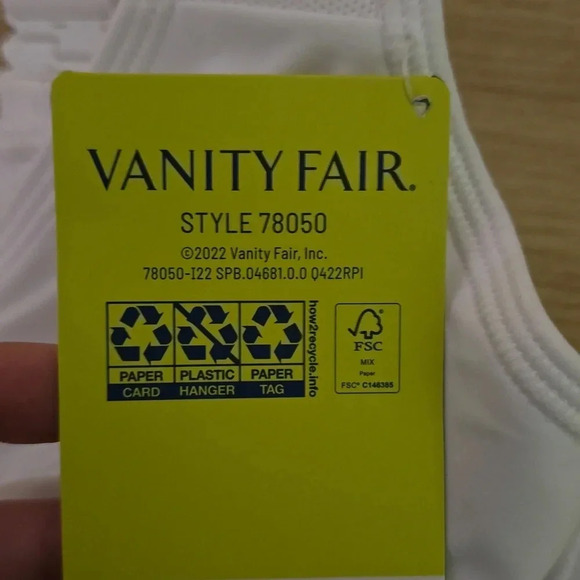 Vanity Fair White Sports Bra - Picture 3 of 5